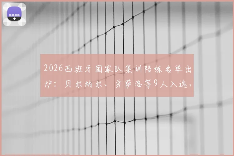 2026西班牙国家队集训陪练名单出炉：贝尔纳尔、贡萨洛等9人入选，详解陪练选拔标准与幕后作用